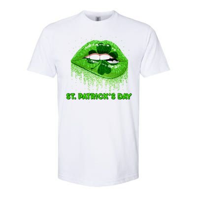 St Patrick's Day Shamrock Irish Lips Softstyle CVC T-Shirt