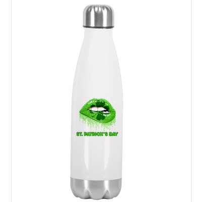 St Patrick's Day Shamrock Irish Lips Stainless Steel Insulated Water Bottle