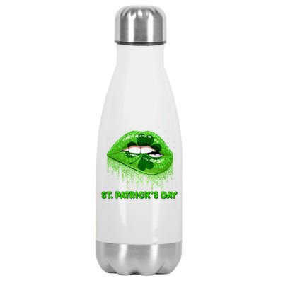 St Patrick's Day Shamrock Irish Lips Stainless Steel Insulated Water Bottle