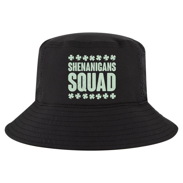 St Patrick's Day Shenanigans Squad Shamrocks Clover Cool Comfort Performance Bucket Hat