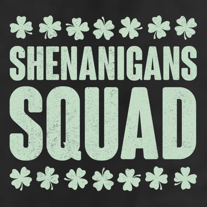 St Patrick's Day Shenanigans Squad Shamrocks Clover Cool Comfort Performance Bucket Hat
