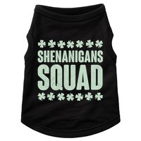St Patrick's Day Shenanigans Squad Shamrocks Clover Doggie Tank