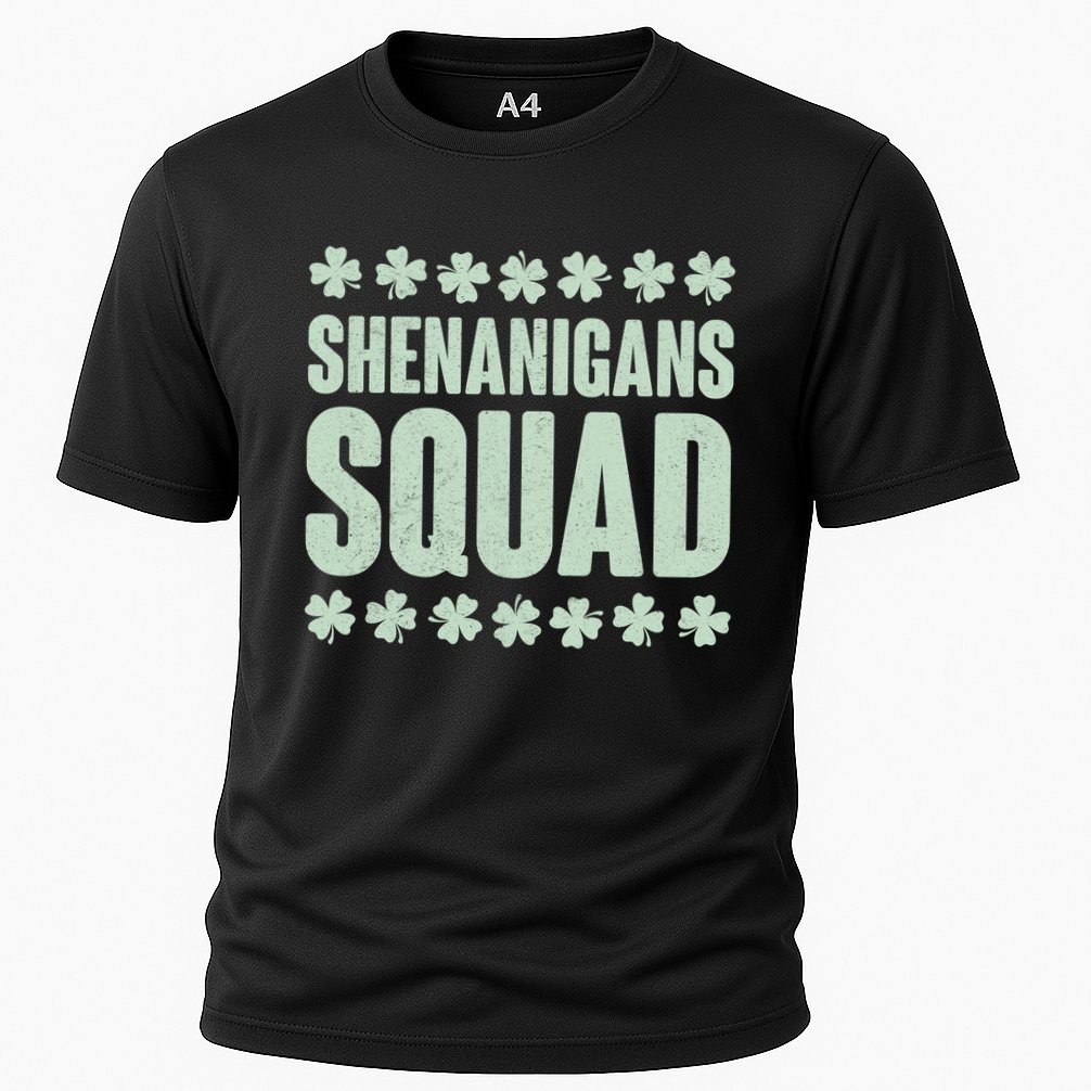 St Patrick's Day Shenanigans Squad Shamrocks Clover Performance Shirt