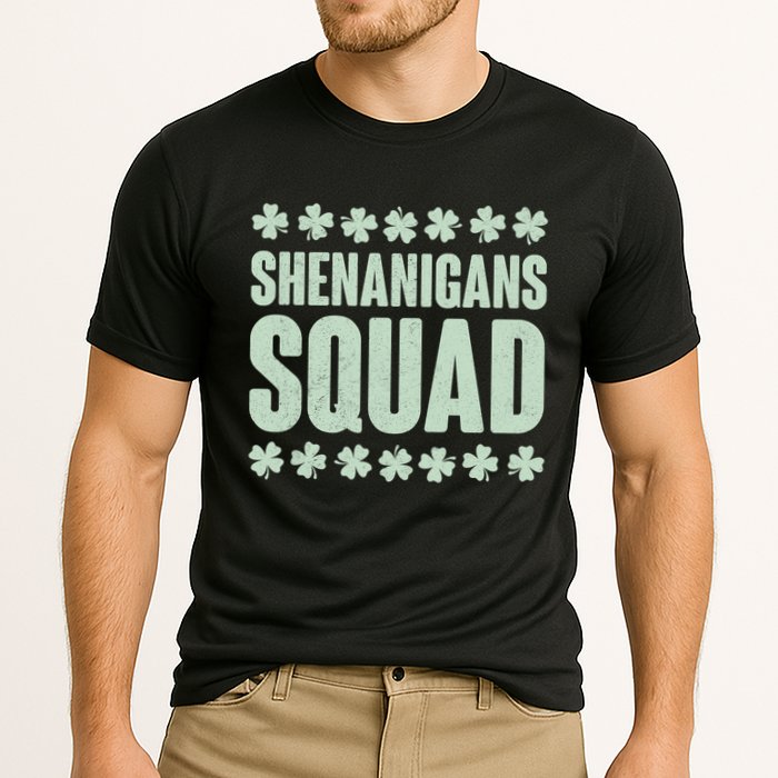 St Patrick's Day Shenanigans Squad Shamrocks Clover Performance Shirt