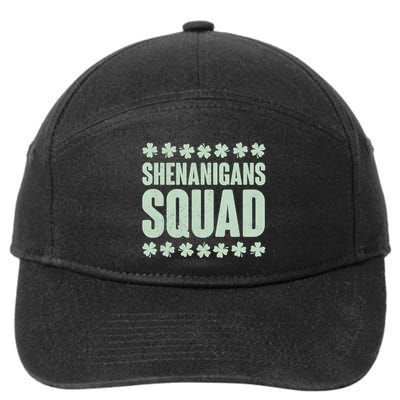 St Patrick's Day Shenanigans Squad Shamrocks Clover 7-Panel Snapback Hat