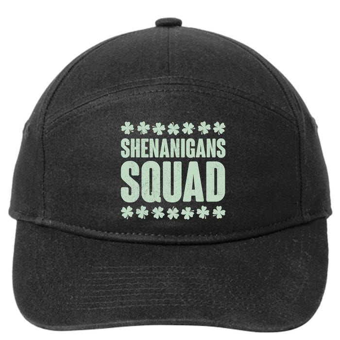 St Patrick's Day Shenanigans Squad Shamrocks Clover 7-Panel Snapback Hat