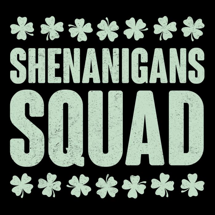 St Patrick's Day Shenanigans Squad Shamrocks Clover 7-Panel Snapback Hat