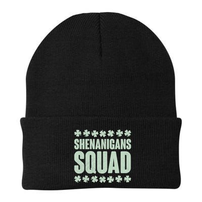 St Patrick's Day Shenanigans Squad Shamrocks Clover Beanie