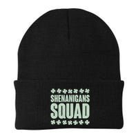 St Patrick's Day Shenanigans Squad Shamrocks Clover Beanie