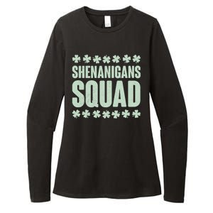 St Patrick's Day Shenanigans Squad Shamrocks Clover Womens CVC Long Sleeve Shirt