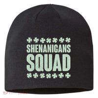 St Patrick's Day Shenanigans Squad Shamrocks Clover Sustainable Beanie