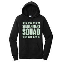 St Patrick's Day Shenanigans Squad Shamrocks Clover Women's Pullover Hoodie