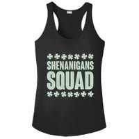 St Patrick's Day Shenanigans Squad Shamrocks Clover Ladies PosiCharge Competitor Racerback Tank