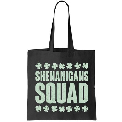 St Patrick's Day Shenanigans Squad Shamrocks Clover Bag