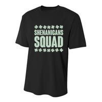 St Patrick's Day Shenanigans Squad Shamrocks Clover Youth Performance Sprint T-Shirt