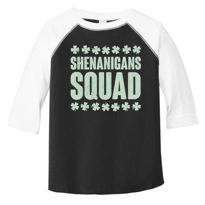 St Patrick's Day Shenanigans Squad Shamrocks Clover Toddler Fine Jersey T-Shirt