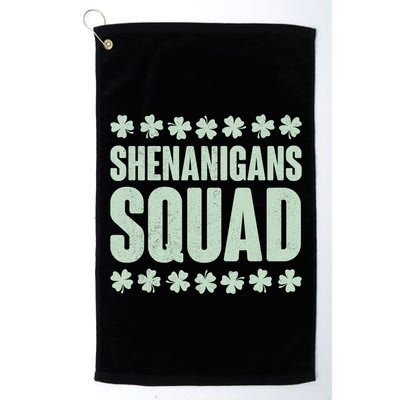 St Patrick's Day Shenanigans Squad Shamrocks Clover Golf Towel