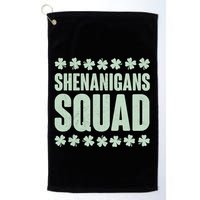 St Patrick's Day Shenanigans Squad Shamrocks Clover Golf Towel