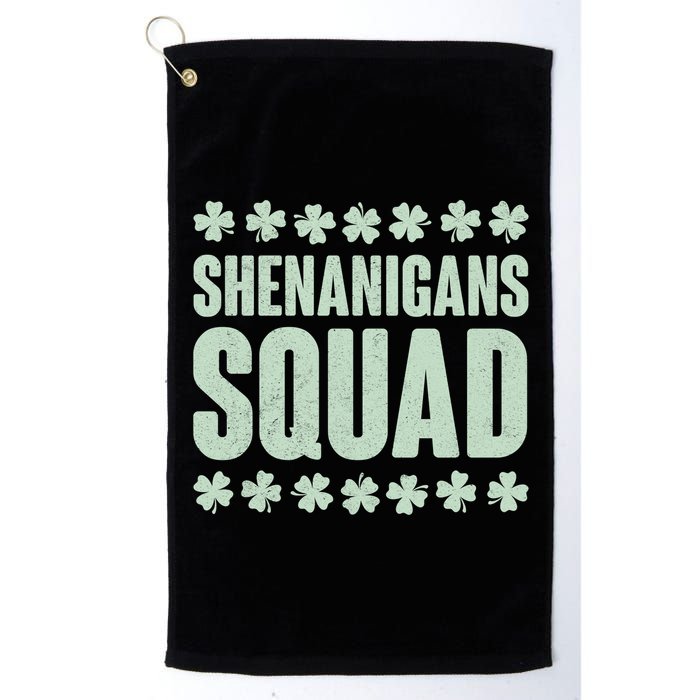St Patrick's Day Shenanigans Squad Shamrocks Clover Golf Towel