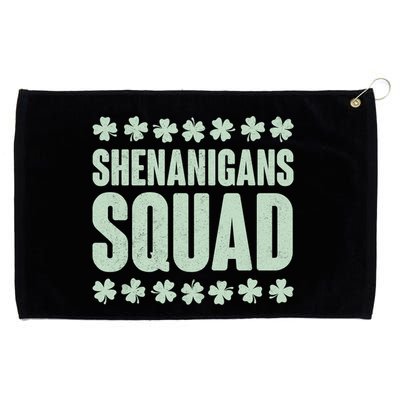 St Patrick's Day Shenanigans Squad Shamrocks Clover Grommeted Golf Towel