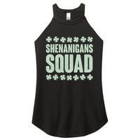 St Patrick's Day Shenanigans Squad Shamrocks Clover Women's Perfect Tri Rocker Tank
