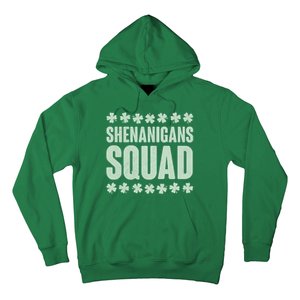 St Patrick's Day Shenanigans Squad Shamrocks Clover Hoodie