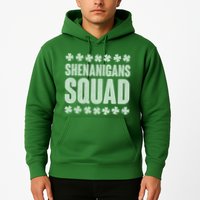 St Patrick's Day Shenanigans Squad Shamrocks Clover Hoodie