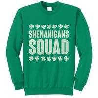 St Patrick's Day Shenanigans Squad Shamrocks Clover Sweatshirt