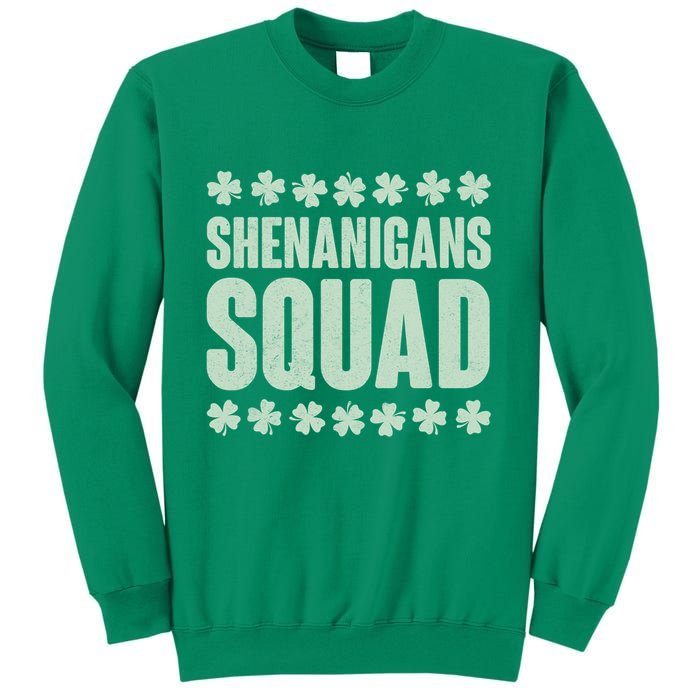 St Patrick's Day Shenanigans Squad Shamrocks Clover Sweatshirt