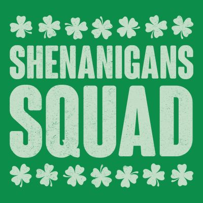 St Patrick's Day Shenanigans Squad Shamrocks Clover T-Shirt