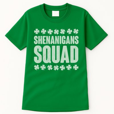 St Patrick's Day Shenanigans Squad Shamrocks Clover Tall T-Shirt