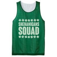 St Patrick's Day Shenanigans Squad Shamrocks Clover Mesh Reversible Basketball Jersey Tank