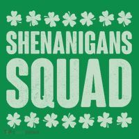 St Patrick's Day Shenanigans Squad Shamrocks Clover Magnet