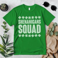 St Patrick's Day Shenanigans Squad Shamrocks Clover Premium T-Shirt