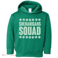 St Patrick's Day Shenanigans Squad Shamrocks Clover Toddler Hoodie