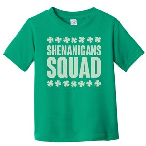 St Patrick's Day Shenanigans Squad Shamrocks Clover Toddler T-Shirt