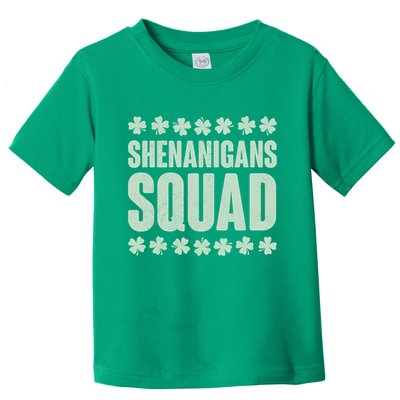 St Patrick's Day Shenanigans Squad Shamrocks Clover Toddler T-Shirt