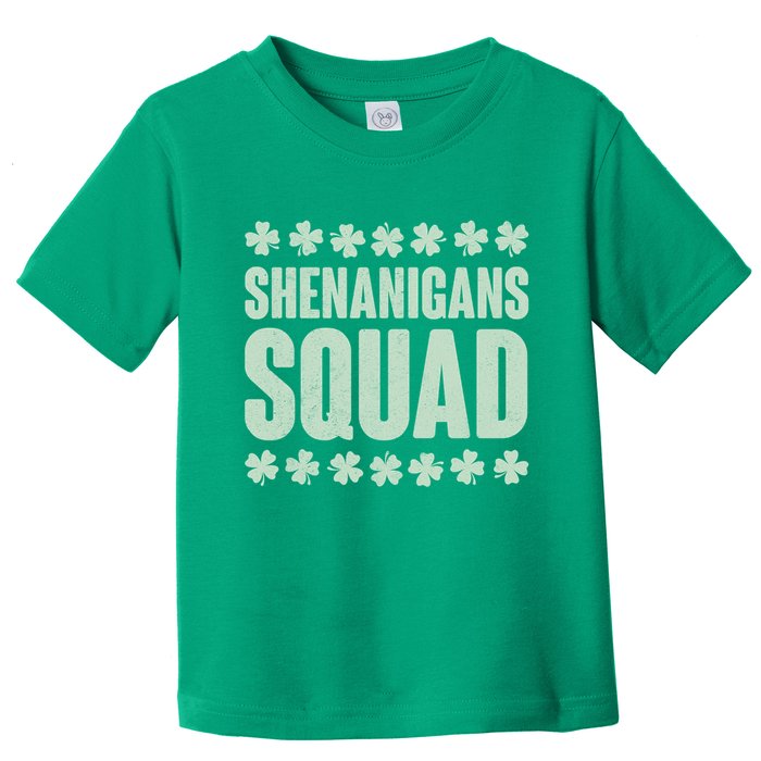 St Patrick's Day Shenanigans Squad Shamrocks Clover Toddler T-Shirt