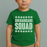 St Patrick's Day Shenanigans Squad Shamrocks Clover Toddler T-Shirt