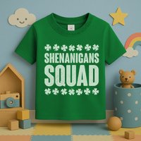St Patrick's Day Shenanigans Squad Shamrocks Clover Toddler T-Shirt