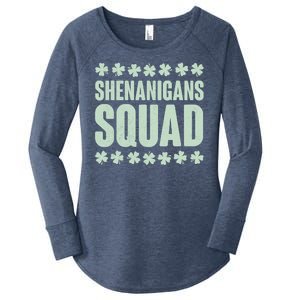 St Patrick's Day Shenanigans Squad Shamrocks Clover Women's Perfect Tri Tunic Long Sleeve Shirt