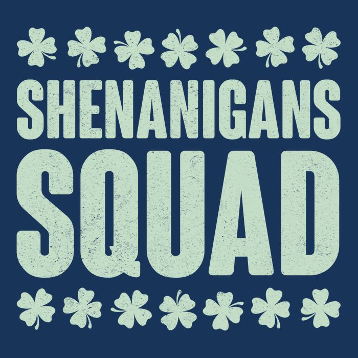 St Patrick's Day Shenanigans Squad Shamrocks Clover Infant Baby Jersey Bodysuit