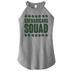 St Patrick's Day Shenanigans Squad Shamrocks Clover Women's Perfect Tri Rocker Tank