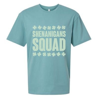 St Patrick's Day Shenanigans Squad Shamrocks Clover Sueded Cloud Jersey T-Shirt