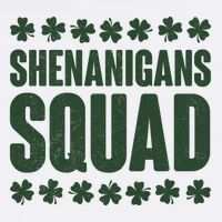 St Patrick's Day Shenanigans Squad Shamrocks Clover Garment-Dyed Sweatshirt
