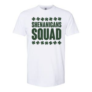 St Patrick's Day Shenanigans Squad Shamrocks Clover Softstyle CVC T-Shirt