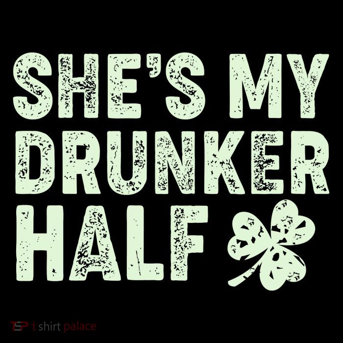 St Patrick's Day She's My Drunker Half Matching Couple's Stripe Pom Pom Beanie