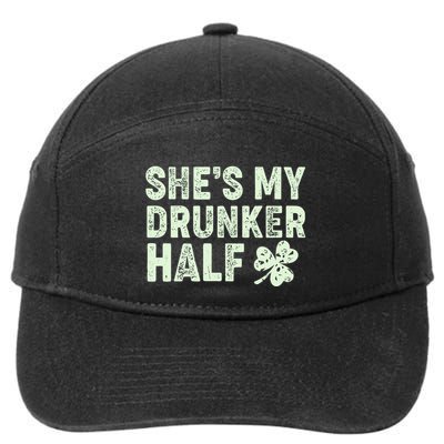 St Patrick's Day She's My Drunker Half Matching Couple's 7-Panel Snapback Hat