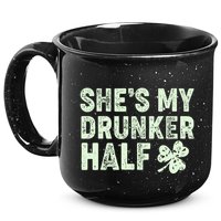 St Patrick's Day She's My Drunker Half Matching Couple's 15oz Campfire Ceramic Mug