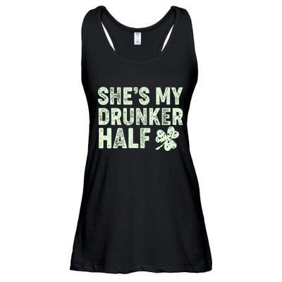 St Patrick's Day She's My Drunker Half Matching Couple's Ladies Essential Flowy Tank